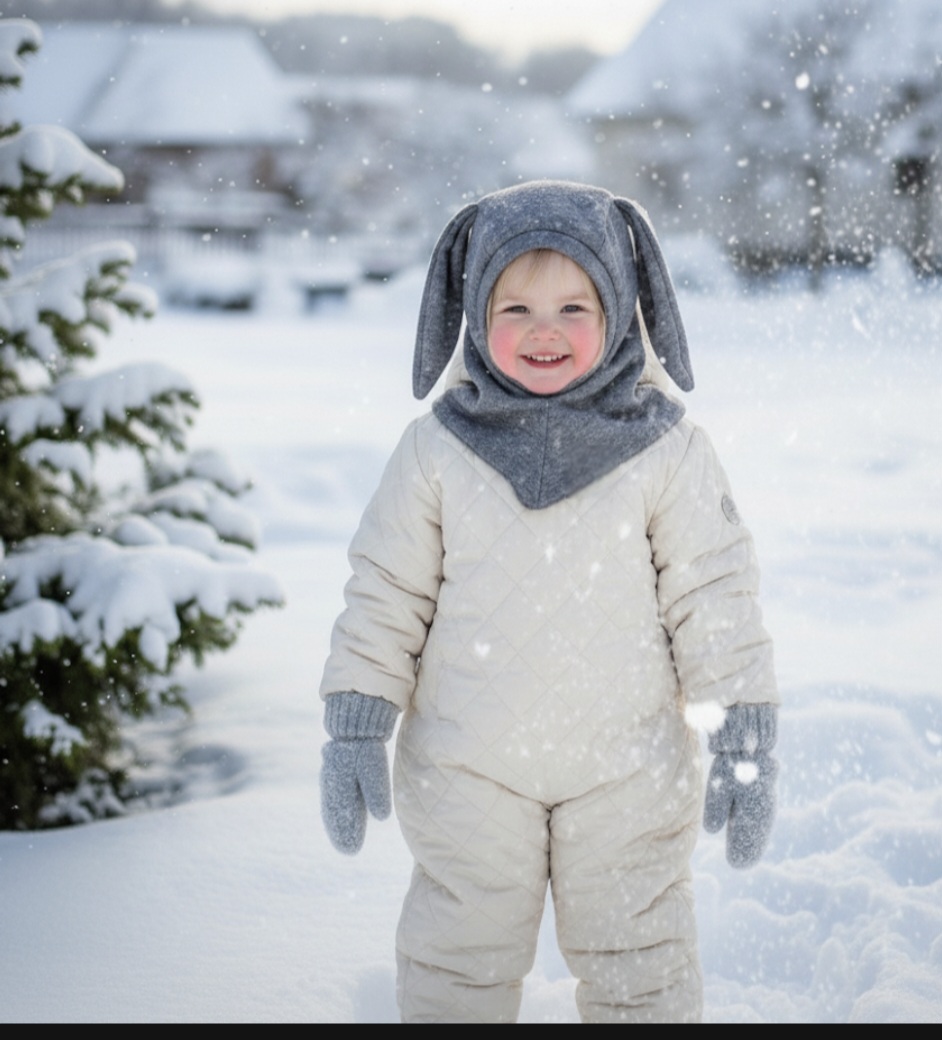 MERINO VILNOS ŠALMUKAS pilko melandžo "ZUIKIS"