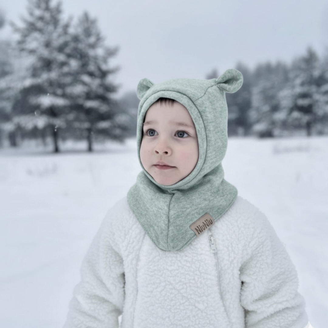 MERINO VILNOS ŠALMUKAS mėtinio melandžo "MEŠKIS"